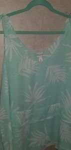 Tropical plus size blouse